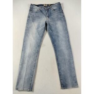 Stitches & Rivets Jeans Mens 32 Light Wash Blue Slim Skinny Stretch Denim Preppy